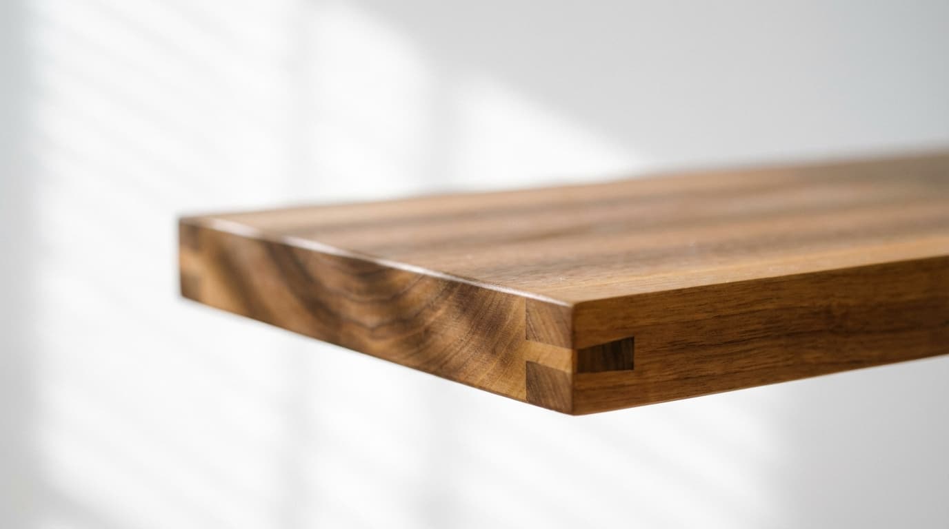 Teak Mid-Century Modern credenza with tapered legs and clean lines